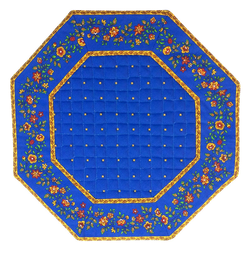 Placemats Octogonal Bordered (Calissons Fleurette. Blue) - Click Image to Close